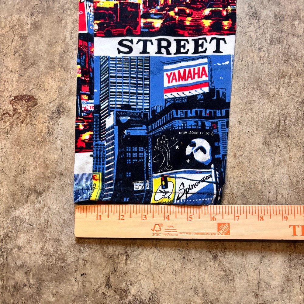 1980s Rare Street Vibes Times Square NYC Graphic Pants Vintage 28 - Picture 5 of 7